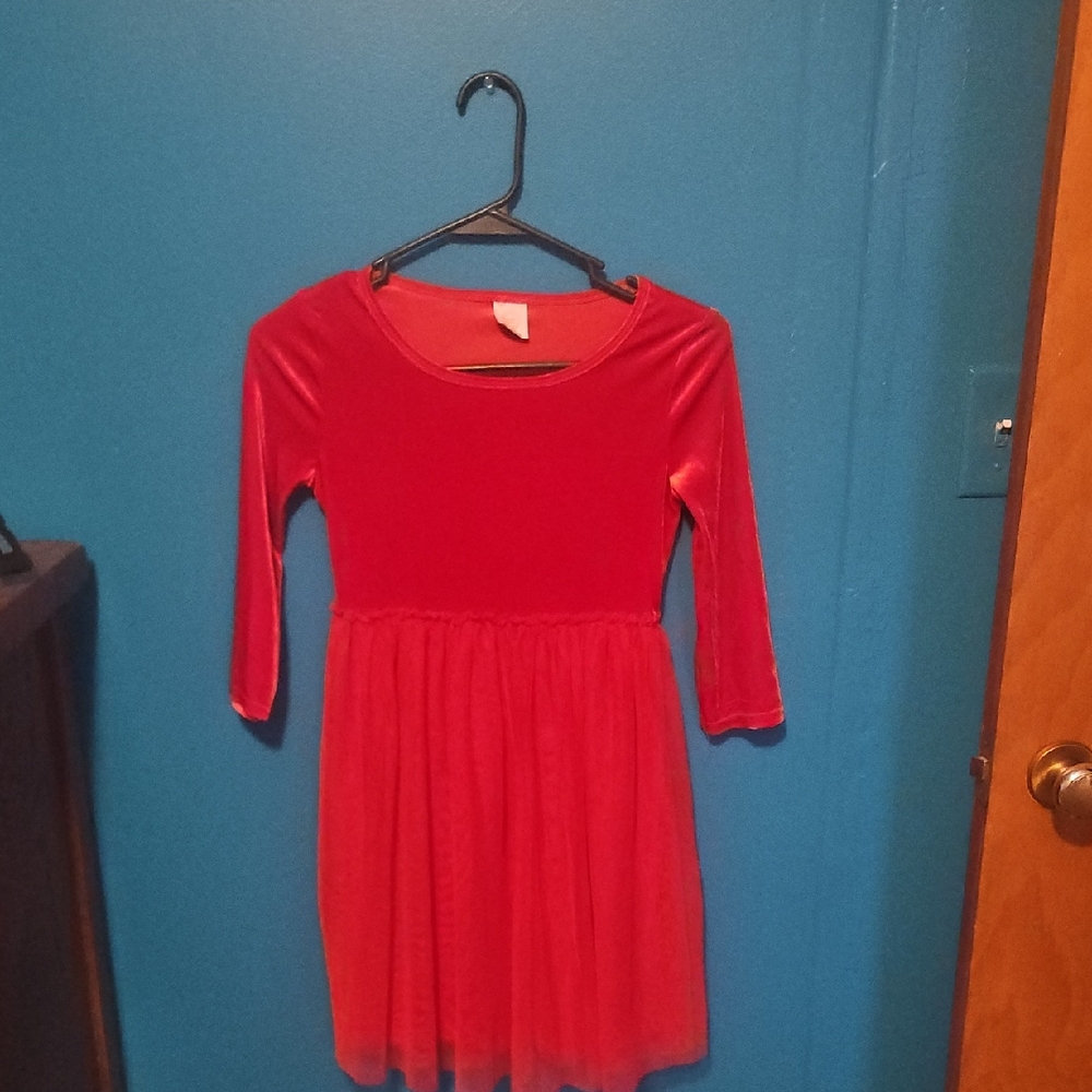 wonder nation Red Velvet & Tulle Party Dress